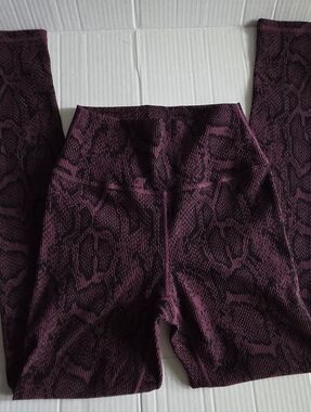 High-Waist Plum Animal-Print Leggings